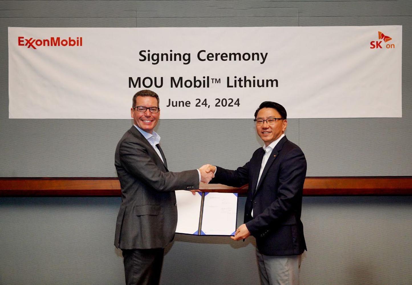 ExxonMobil and SK On sign MoU for U.S. lithium supply