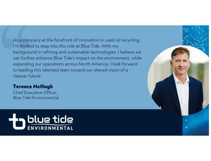 Blue Tide Environmental appoints Terence McHugh as CEO